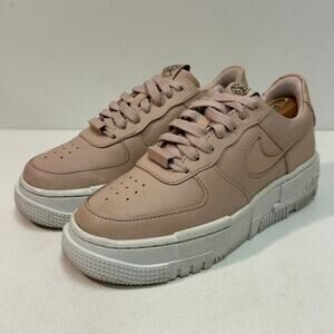 VERY GOOD Nike Women’s Air Force 1 Pixel “Particle Beige” Pink Platform 5